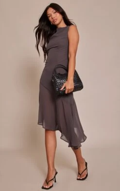 Prettylittlething Grey Chiffon Boat Neck Asymmetric Midi Dress 7 Prettylittlething Grey Chiffon Boat Neck Asymmetric Midi Dress -Pretty Little Thing Shop 23a23bff330fa25abdee9d95a56706395f1d7f50 CNO3196 1 grey chiffon boat neck asymmetric midi dress