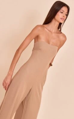 Beige Woven Sweetheart Neck Wide Leg Jumpsuit -Pretty Little Thing Shop 23e57edf9b699ab12c8484c77d26d21e75998e50 CNO0450 4 beige woven sweetheart neck wide leg jumpsuit