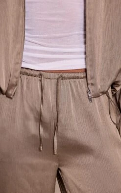 Sage Khaki Textured Satin Drawstring Straight Leg Pant -Pretty Little Thing Shop 23e77997bc7af5d4f94427104e2b4c8f65b6093c CNO0556 4 charcoal textured satin drawstring straight leg trouser