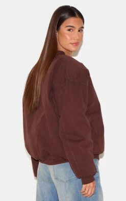 Prettylittlething Chocolate Classic Oversized Bomber Jacket 6 Prettylittlething Chocolate Classic Oversized Bomber Jacket -Pretty Little Thing Shop 24a246fcebede10dc50163cb0afcd25a64fe8b0e cnl4137 2