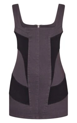 Prettylittlething Black Contrast Panel Detail Denim Dress -Pretty Little Thing Shop 251b273afb9c9a23348ef2d79ffc5244a2587876 cna7328 5