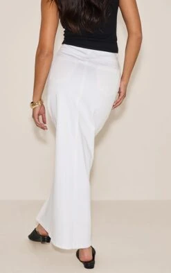 Prettylittlething White Split Denim Maxi Skirt -Pretty Little Thing Shop 25957549a5213fb9fde30ee91ee9687a9c088b9b CNM6036 3 white split denim maxi skirt