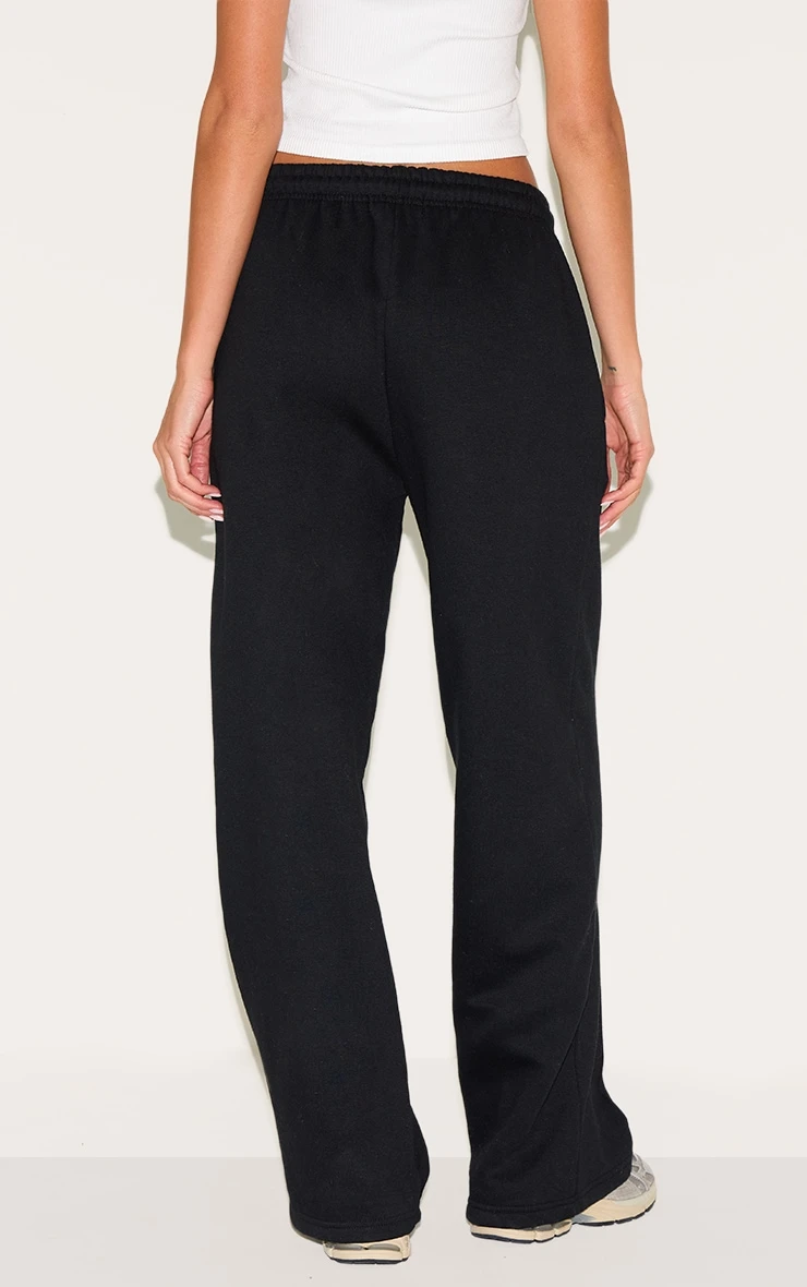 Prettylittlething Black Wide Leg Seam Detail Sweatpants 3 Prettylittlething Black Wide Leg Seam Detail Sweatpants - Image 3