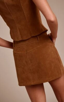 Prettylittlething Camel Suede Pocket Detail Mini Skirt -Pretty Little Thing Shop 265a6814643ea04a88439eac1f95ebeecb195429 CNO4262 3 camel suede pocket detail mini skirt