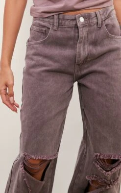 Prettylittlething Washed Mauve Baggy Low Rise Ripped Boyfriend Jeans -Pretty Little Thing Shop 2666dfca68d5dd46b24d531885da14ca5db29b35 cnk2886 4