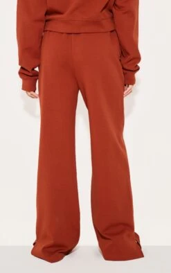 Prettylittlething Ginger Interlock Wide Leg Split Hem Sweatpants -Pretty Little Thing Shop 26f6c85fc324b2dc636984d55a72026c5a625c8b CNL8059 3 ginger interlock wide leg split hem joggers