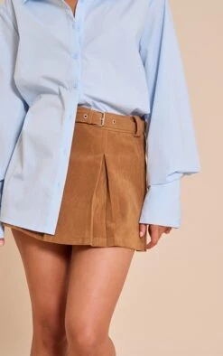 Prettylittlething Camel Faux Suede Pleated Mini Skirt -Pretty Little Thing Shop 2767d69d00e5dd517383ab1d4d866c32a92b42f6 CNM0628 5 camel faux suede pleated mini skirt