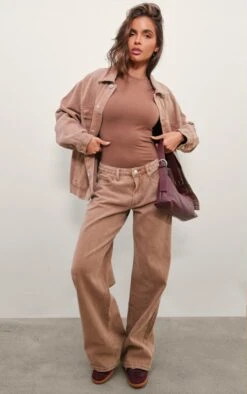 Prettylittlething Washed Taupe Oversized Boyfriend Denim Jacket -Pretty Little Thing Shop 2769b516869aca1ca41c6eeb83bb428fe8884edb cnk2891 3