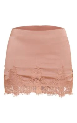 Mushroom Satin Lace Trim Mini Skirt -Pretty Little Thing Shop 27d4f4063c2df7c5ec59911a98512bd91da3db01 CNN9536 6 mushroom satin lace trim mini skirt