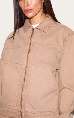 Prettylittlething Taupe Boxy Contrast Seam Carpenter Denim Jacket 8 Prettylittlething Taupe Boxy Contrast Seam Carpenter Denim Jacket -Pretty Little Thing Shop 27e2e724e58de25ca630e941244fb6ac994eeed8 CNL6626 4 taupe boxy contrast seam carpenter denim jacket