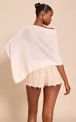 Prettylittlething Cream Fine Knit Poncho Style Top -Pretty Little Thing Shop 27f0fab25b7ab35dbc36c77f2096be7ab3323669 CNO5101 2 cream fine knit poncho style top