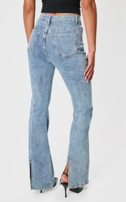 Prettylittlething Vintage Wash Seam Back Split Hem Wide Leg Flares -Pretty Little Thing Shop 28335ee044e3a53fbb032f513ad551dc804d91b4 cmn3646 3