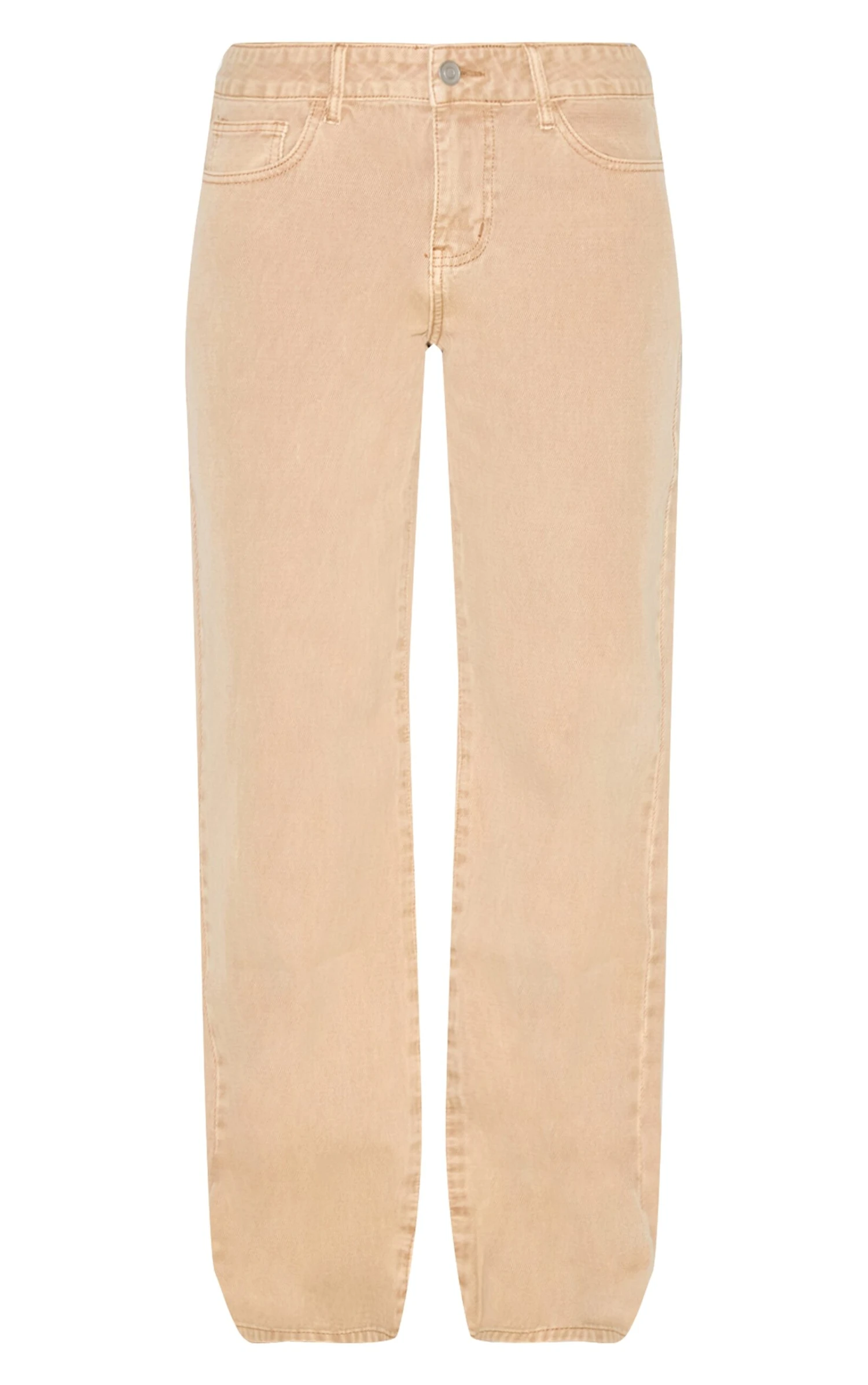 Prettylittlething Sand Washed Corduroy Mid Waist Straight Leg Jeans 5 Prettylittlething Sand Washed Corduroy Mid Waist Straight Leg Jeans - Image 5