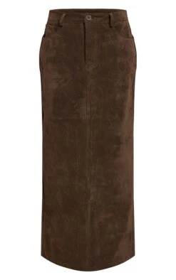 Khaki Suede Maxi Skirt -Pretty Little Thing Shop 28910bce1a42c8baa10e6d955a3e083e40c36b2c CNO0655 5 khaki suede maxi skirt