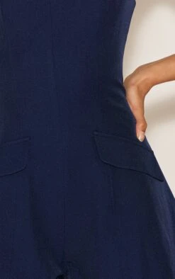 Prettylittlething Navy Woven Pocket Detail Romper -Pretty Little Thing Shop 28d8bece885428ee328da6aa3044e37f6ee7e962 CNN2254 4 navy woven pocket detail playsuit