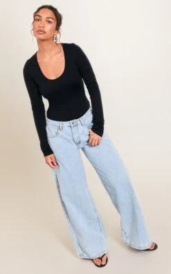 Prettylittlething Black Cotton Scoop Neck Long Sleeve Bodysuit 8 Prettylittlething Black Cotton Scoop Neck Long Sleeve Bodysuit -Pretty Little Thing Shop 2913ec8142b37be5a7f183aeec3725107e7ac2ae CNN7541 3 black cotton scoop neck long sleeve bodysuit