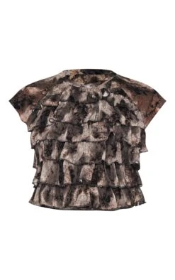 Prettylittlething Charcoal Grey Devore Mesh Ruffle Top -Pretty Little Thing Shop 291ae3593402eca0f028b15509d5a339b878e75c cnl0723 5