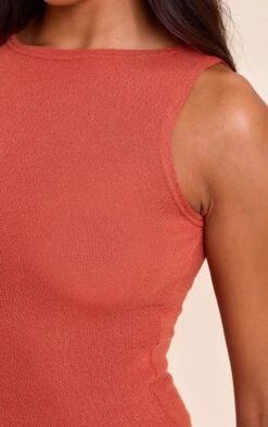 Prettylittlething Rust Textured Boat Neck Sleeveless Maxi Dress -Pretty Little Thing Shop 29288b2300f70638509bdb2a8ebd34de4ac84ace CNN3599 4 rust textured boat neck sleeveless maxi dress