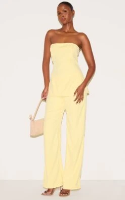 Prettylittlething Lemon Woven Tailored Longline Bandeau Flared Jumpsuit 7 Prettylittlething Lemon Woven Tailored Longline Bandeau Flared Jumpsuit -Pretty Little Thing Shop 298d24ec8d2bfdcb454c61b69d5f4360f7baa714 CNL9229 3 lemon woven tailored longline bandeau flared jumpsuit