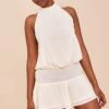 Prettylittlething Butter Cream Chiffon Halterneck Romper -Pretty Little Thing Shop 29b4d4257edd3683bf3363cf2f4219d1b2dba9aa CNM7299 1 butter cream chiffon halterneck playsuit