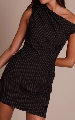 Prettylittlething Black Pinstripe Asymmetric Bodycon Dress -Pretty Little Thing Shop 2a46442484023c4dc5712d1ac059f56b00827591 CNO3555 4 black pinstripe asymmetric bodycon dress