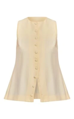 Prettylittlething Butter Yellow Woven Button Down Longline Vest 9 Prettylittlething Butter Yellow Woven Button Down Longline Vest -Pretty Little Thing Shop 2aaa3ff576028e440348d486f85fe090c84c3917 CNN0271 5 butter yellow woven button down longline waistcoat