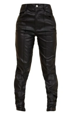 Prettylittlething Black Faux Leather Button Straight Leg Pants -Pretty Little Thing Shop 2abe691e359b2323fa541751f634db6c6d999980 cmt0064 5