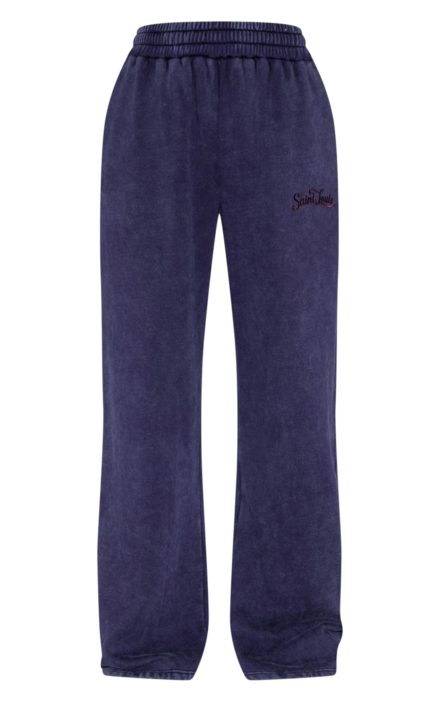 Prettylittlething Navy Saint Louis Embroidered Wide Leg Sweatpants 5 Prettylittlething Navy Saint Louis Embroidered Wide Leg Sweatpants - Image 5