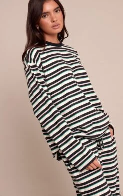 Black Stripe Long Sleeved Top