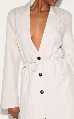 Prettylittlething Taupe Woven Tie Belt Blazer Dress -Pretty Little Thing Shop 2b687064bc8fa749e5c86c58626fd0dfa42ed281 CNM5942 4 taupe woven tie belt blazer dress