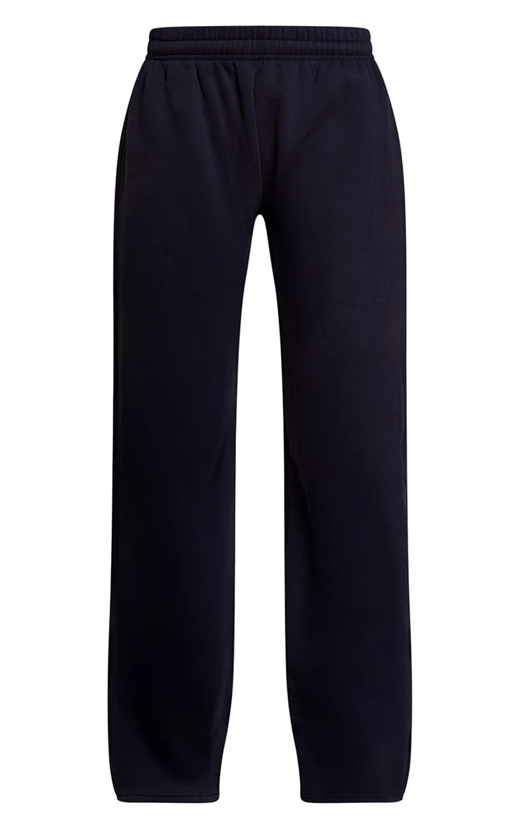 Navy Cotton Fleece Straight Leg Sweatpants 5 Navy Cotton Fleece Straight Leg Sweatpants - Image 5