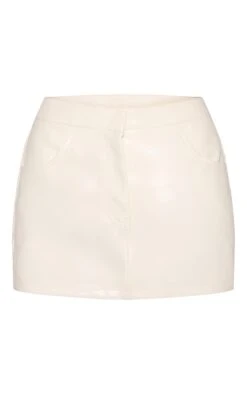 Butter Cream Faux Leather Mini Skirt -Pretty Little Thing Shop 2be7c42b9990f5848b3228459275e3169959efbb CNO0680 6 butter cream faux leather mini skirt