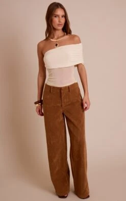 Prettylittlething Cream Mesh Panel Detail Asymmetric Long Top -Pretty Little Thing Shop 2c2aec8a5bab9b62849631e7c655d61789140011 cno5881 3 cream mesh panel detail asymmetric long top