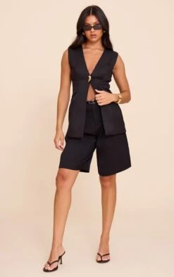 Prettylittlething Black Hardware Collarless Vest -Pretty Little Thing Shop 2c73563692bbd1b7d2ca31d626a4bda71dd0a78a CNN1178 3 black hardware collarless waistcoat