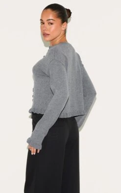 Prettylittlething Grey Knit Ruffle Detail Cardigan 6 Prettylittlething Grey Knit Ruffle Detail Cardigan -Pretty Little Thing Shop 2c798c287df79942f0e827f0a05fd102f2af16f7 CNM7659 2 grey knit ruffle detail cardigan