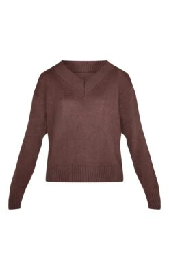 Prettylittlething Mink Brushed Laguna Knit V Neck Sweater -Pretty Little Thing Shop 2e7f231adb07e5ec4348641b3f241a9adff0a8c5 CNO9312 5 mink brushed laguna knit v neck jumper