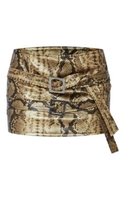 Prettylittlething Brown Snakeskin Faux Leather Buckle Detail Extreme Micro Mini Skirt -Pretty Little Thing Shop 2ec32c7a0c5dd7753420354a6d6331cc05b774d4 cng0048 6