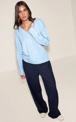 Prettylittlething Light Blue V Neck Knitted Sweater -Pretty Little Thing Shop 2f31c2e44ad646a031ebc328f9bdcb78862d9922 CNN6375 3 light blue v neck knitted jumper