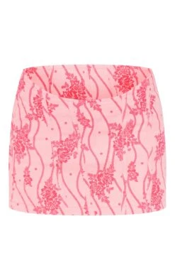 Pink Lace Print Denim Mini Skirt -Pretty Little Thing Shop 3179b775d671c9a2342c61b055c76ac15878d44b cni1571 6