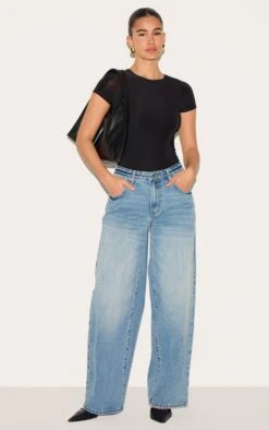 Prettylittlething Black Basic Slinky Short Sleeve Bodysuit -Pretty Little Thing Shop 31ab3e7a0b1b58f6b72301e617378e698bd58a86 CNF0742 3 black basic slinky short sleeve bodysuit