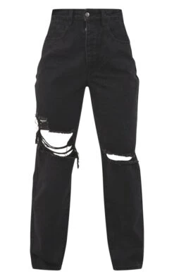 PRETTYLITTLETHING Washed Black Knee Rip Boyfriend Jeans -Pretty Little Thing Shop 31b359511b35b8ec1e1d33cb7b3e741c5d9b8a79 cmc4035 5