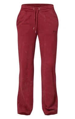 Dark Red Washed Wide Leg Sweatpants -Pretty Little Thing Shop 31f7e6b2ac3981b2bfc3857b87c33f6dd7924eb3 cnk5072 5 prettylittlething dark red washed low rise oversized wide leg joggers