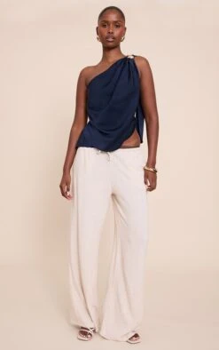 Prettylittlething Navy Satin Drape Trim Detail Top -Pretty Little Thing Shop 327e3f09e223154b49c01b9886397bb8b538c553 CNN2387 3 navy satin drape trim detail top