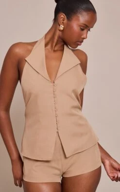 Mocha Collar Button Down Detail Romper 8 Mocha Collar Button Down Detail Romper -Pretty Little Thing Shop 327f0248839ec7871cfe9c36f2d2a28bbe18195e CNO0470 1 mocha collar button down detail playsuit