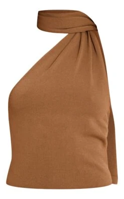 Prettylittlething Khaki Scarf Neck Detail Sleeveless Knitted Top -Pretty Little Thing Shop 32a66971833e40061c28f9a7ed62305efea4bdab CNO6648 5 khaki scarf neck detail sleeveless knitted top