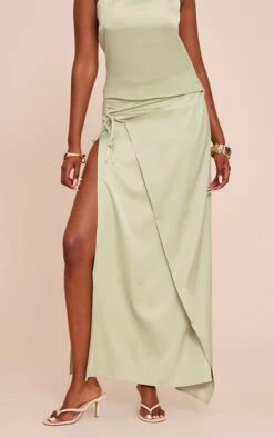Prettylittlething Sage Satin Wrap Maxi Skirt 6 Prettylittlething Sage Satin Wrap Maxi Skirt -Pretty Little Thing Shop 3320aeb42bb3cd9391a7030a9e5cd04baae26263 CNN4197 2 sage satin wrap maxi skirt