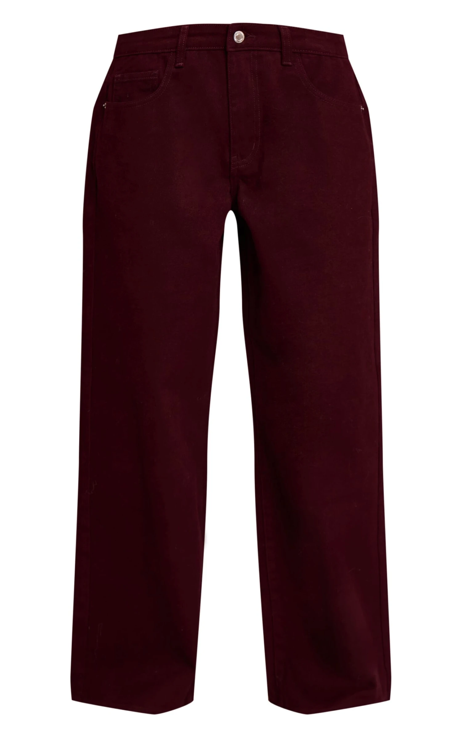 Burgundy Low Rise Wide Leg Jeans 5 Burgundy Low Rise Wide Leg Jeans - Image 5