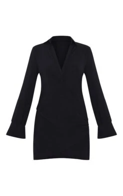 Prettylittlething Black Textured Woven Extreme Plunge Bell Cuff Shirt Dress 9 Prettylittlething Black Textured Woven Extreme Plunge Bell Cuff Shirt Dress -Pretty Little Thing Shop 34115698fd2dfce53256d0a7e8e3a0d8101e95c4 cmq2641 5