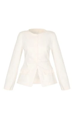 Prettylittlething Cream Button Up Longline Collarless Blazer 9 Prettylittlething Cream Button Up Longline Collarless Blazer -Pretty Little Thing Shop 348dc463403131ac77ecceb40c48504c33462173 CNM5315 5 cream button up longline collarless blazer