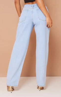 Prettylittlething Light Blue Wash Dipped Back Waistband Boyfriend Jeans -Pretty Little Thing Shop 34a1d944039c8e46a8a58a3e1b007e30e6bfbd1e cmv9770 3